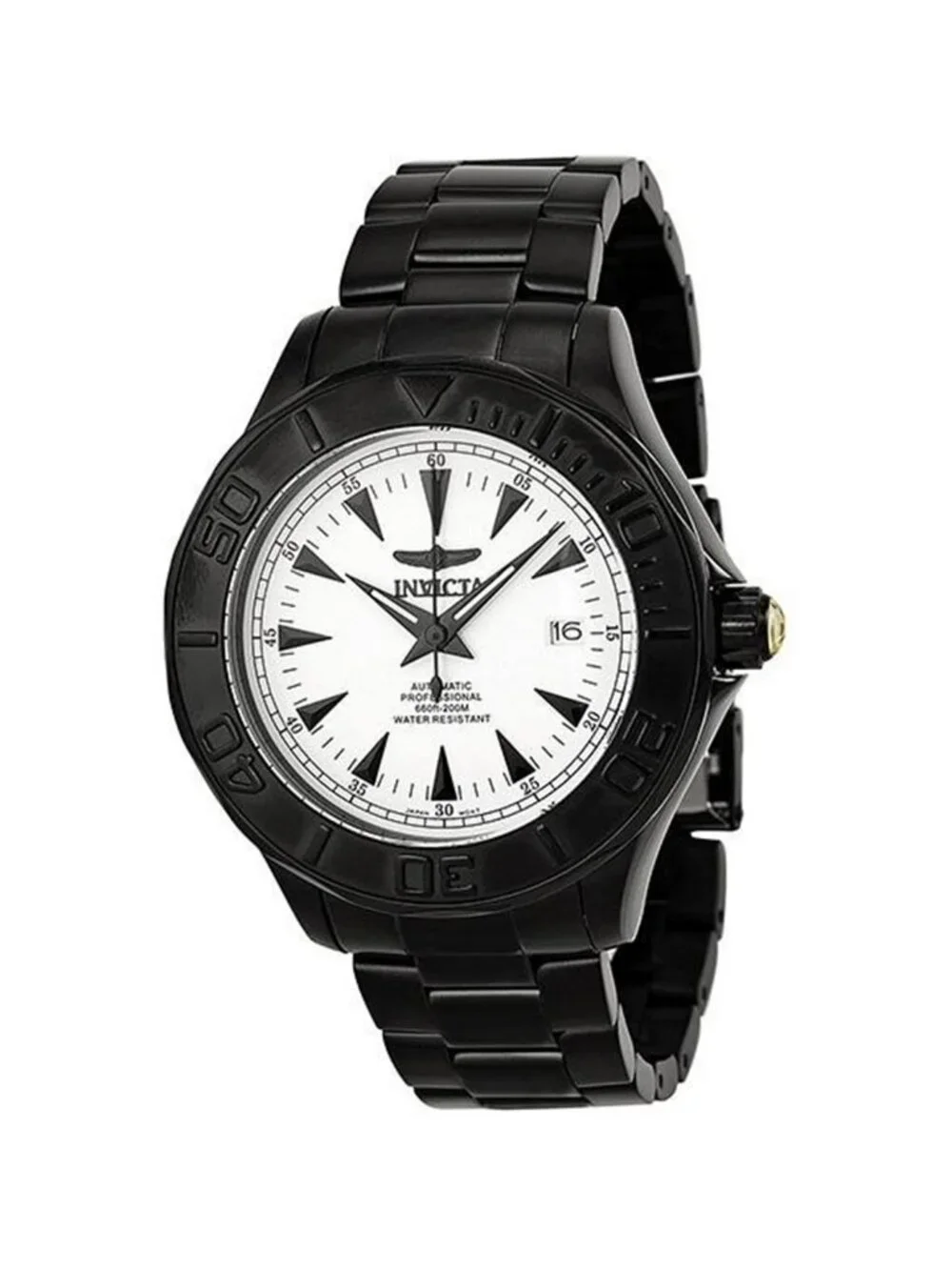 NWT Invicta Ocean Ghost III White Dial Black Ionic Men's Watch